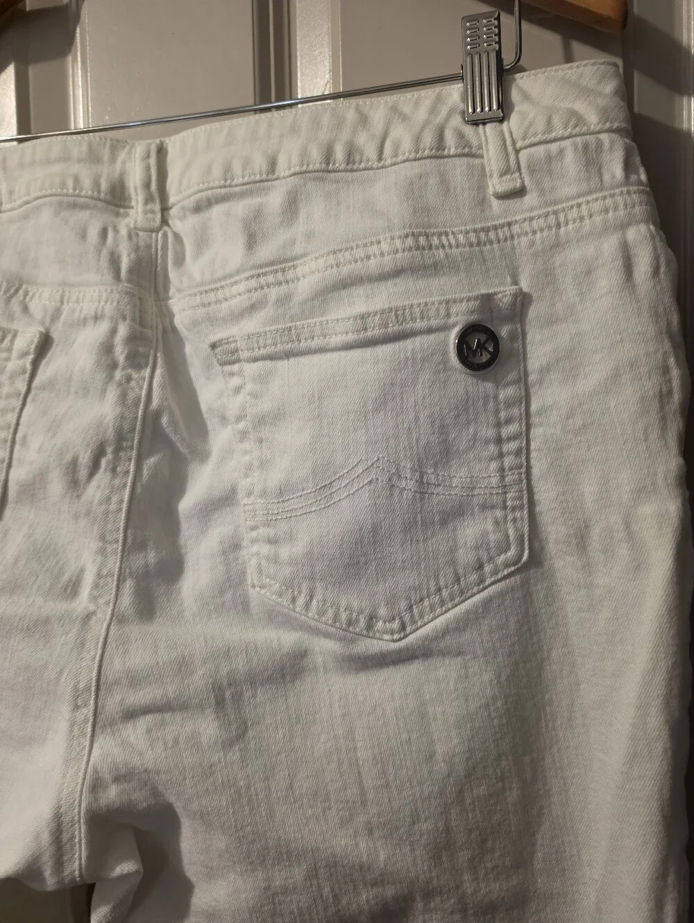 Michael Kors White Straight-Leg Jeans 16W